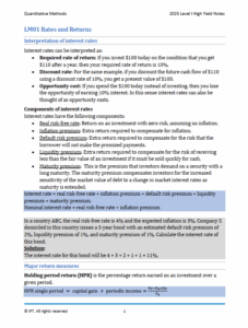 CFA Level 1 2025 IFT High Yield Study Notes - PrepCFA