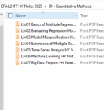 2025 CFA Level 2 IFT High Yield Study Notes