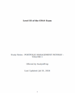CFA 2025 Level 3 AnalystPrep Study Notes with Formula Sheet All Pathways