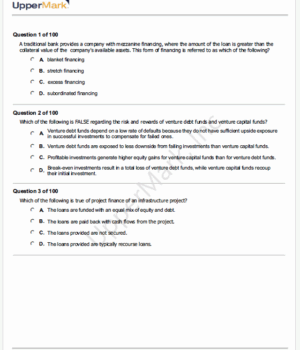 CAIA Uppermark 2025 Level 1 Mock Exam