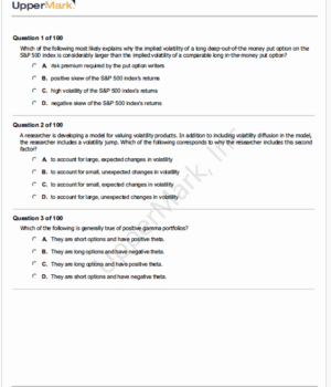 CAIA Uppermark 2025 Level 2 Mock Exam