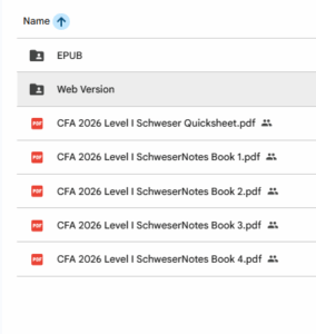 2026 CFA Level 1 Schweser Notes with Quicksheet - PrepCFA