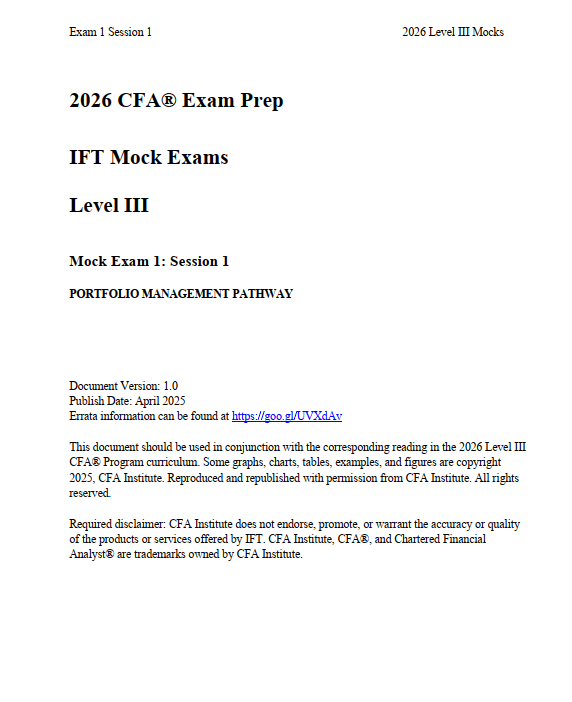 2026-CFA-L3-IFT-Mocks-Portfolio-Management.png CFA 2026 Level 3 IFT Mock Exam Portfolio Management Pathway