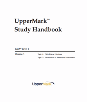 CAIA 2026 UpperMark Handbook Level 1 with Formula Sheet