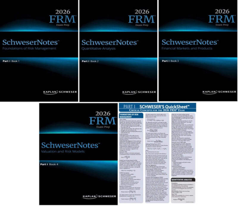 FRM 2026 Schweser Notes Part 1 with Quicksheet
