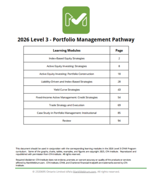 CFA 2026 Mark Meldrum Level 3 Notes Portfolio Management Pathway