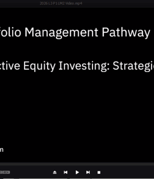 CFA 2026 Mark Meldrum Level 3 Videos Portfolio Management Pathway