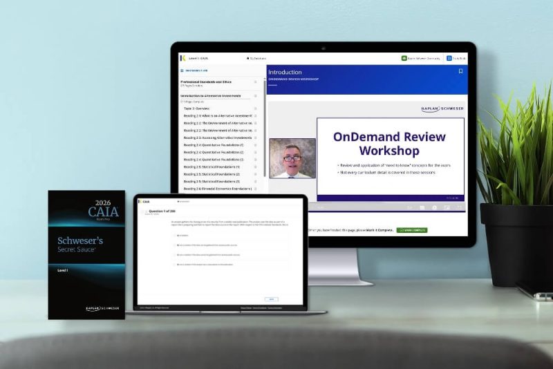 CAIA 2026 Level 1 Schweser OnDemand Review Workshop Videos with Slides